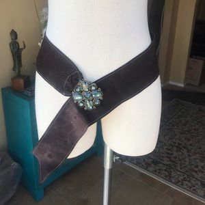 Genuine Suede Leather Belt